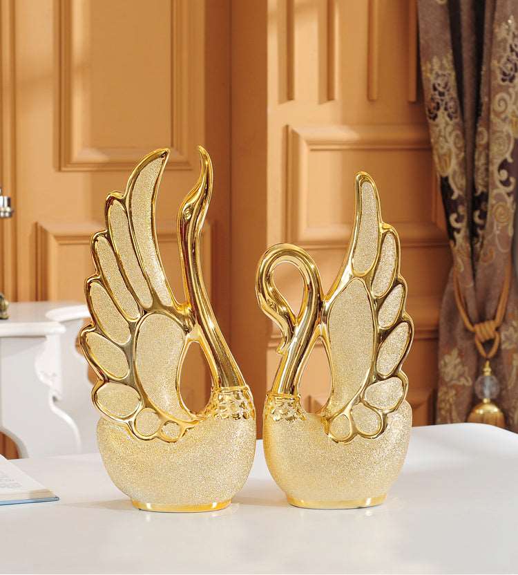 Gold-plated swan ornaments - Kitchen & Cozy
