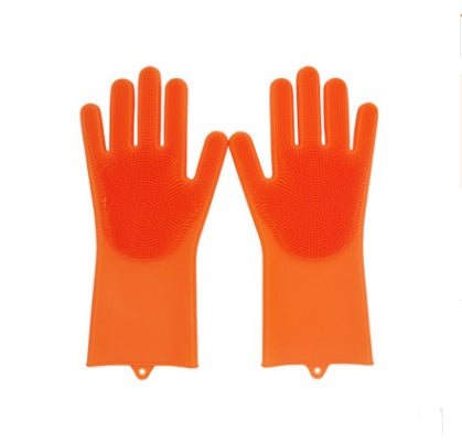 Silicone Heat-resistant Cleaning Brush Scrubbing Gloves