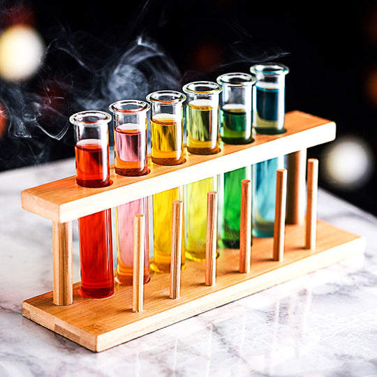 Bar wooden test tube rack