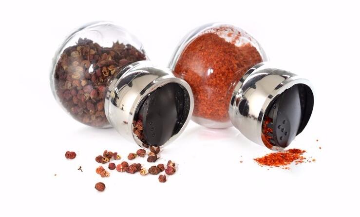 Rotary Seasoning Storage Spice Bottle Rack Kitchen Salt and Pepper Cruet Condiment Set Containers for Spices