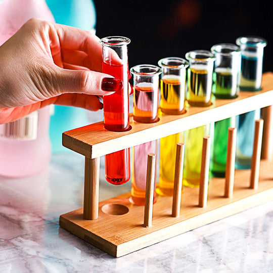 Bar wooden test tube rack