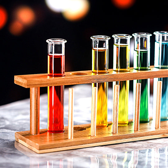 Bar wooden test tube rack