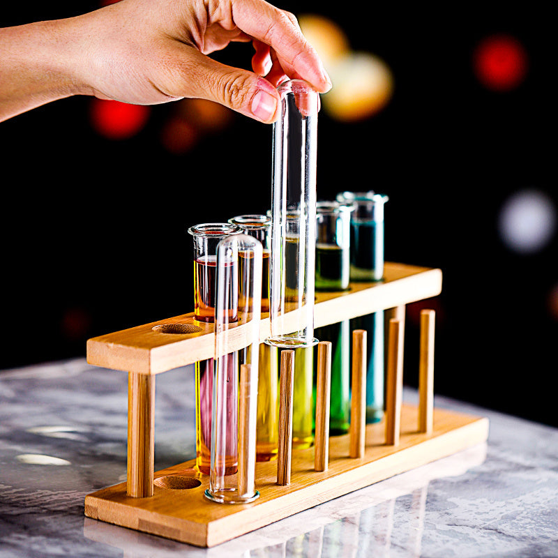 Bar wooden test tube rack