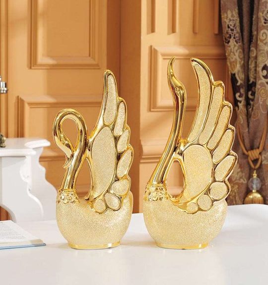 Gold-plated swan ornaments - Kitchen & Cozy