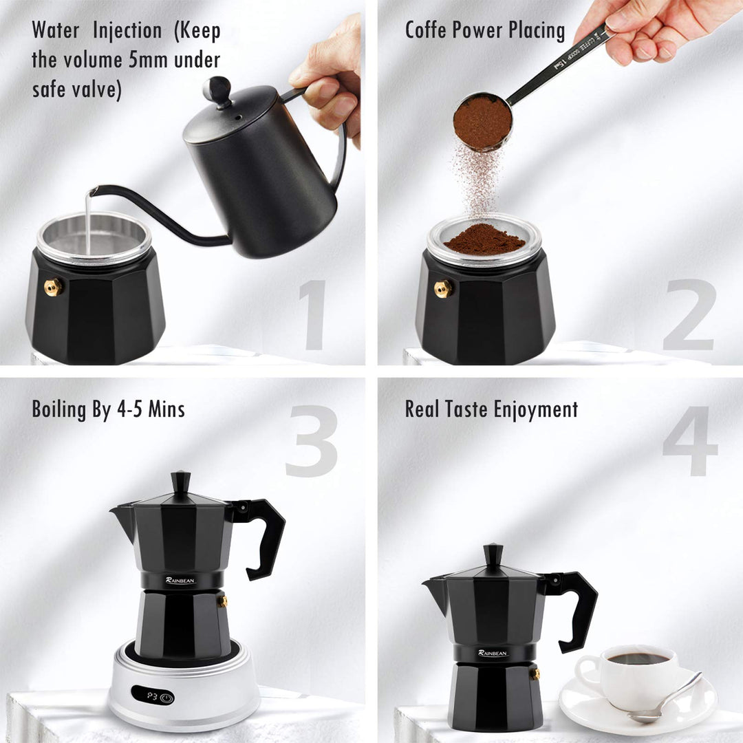 Stovetop Espresso Maker Espresso Cup Moka Pot Classic Cafe Maker Percolator Coffee Maker Italian Espresso