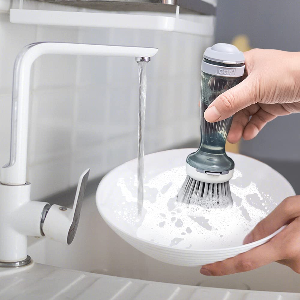 Pot Brush Dish Brush Dish Scrub Brush With Soap Dispenser For Dishes 